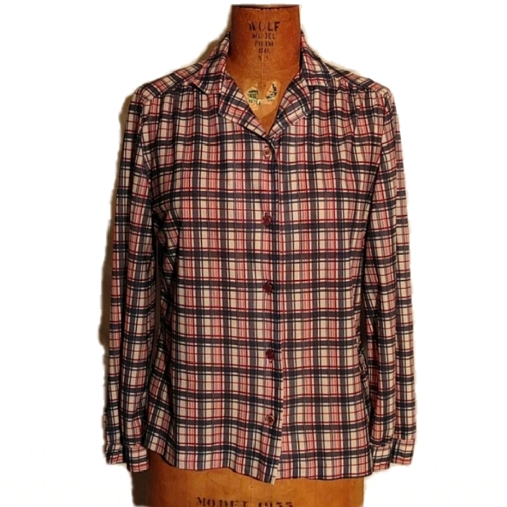Vintage Sweaty Old Polyester Blouse